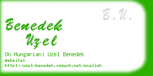 benedek uzel business card